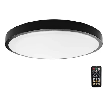 Plafoniera LED da bagno con sensore LED/18W/230V 4000K IP44 nero + telecomando