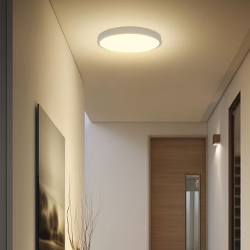 Plafoniera LED da bagno con sensore LED/18W/230V IP44 3000K diametro 29 cm bianco + telecomando