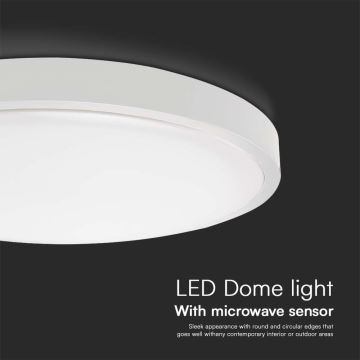 Plafoniera LED da bagno con sensore LED/18W/230V IP44 3000K diametro 29 cm bianco + telecomando