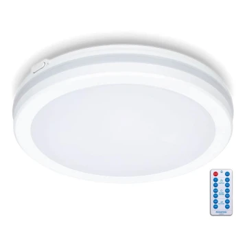 Plafoniera LED da bagno con sensore LED/24W/230V 3000/4000/6500K IP65 diametro 30 cm bianco + telecomando