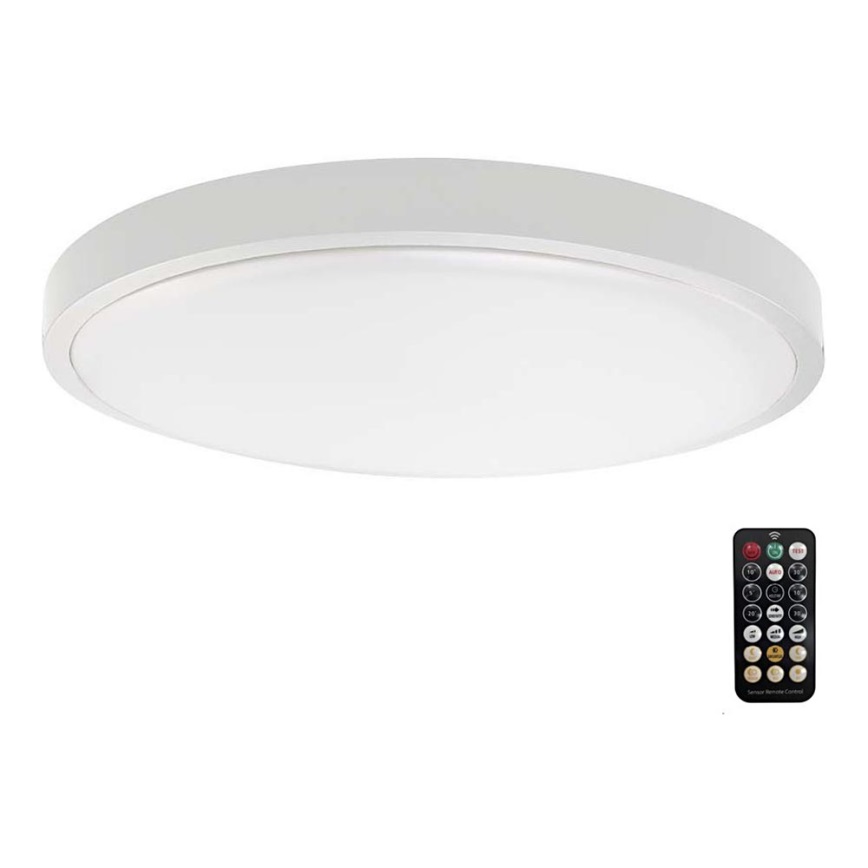 Plafoniera LED da bagno con sensore LED/24W/230V 3000K IP44 bianco + telecomando