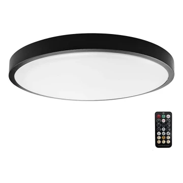 Plafoniera LED da bagno con sensore LED/24W/230V 4000K IP44 nero + telecomando