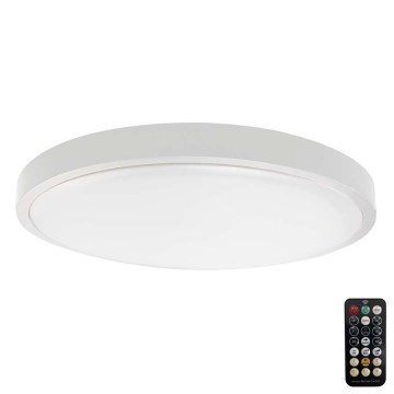 Plafoniera LED da bagno con sensore LED/36W/230V IP44 4000K diametro 42 cm bianco + telecomando