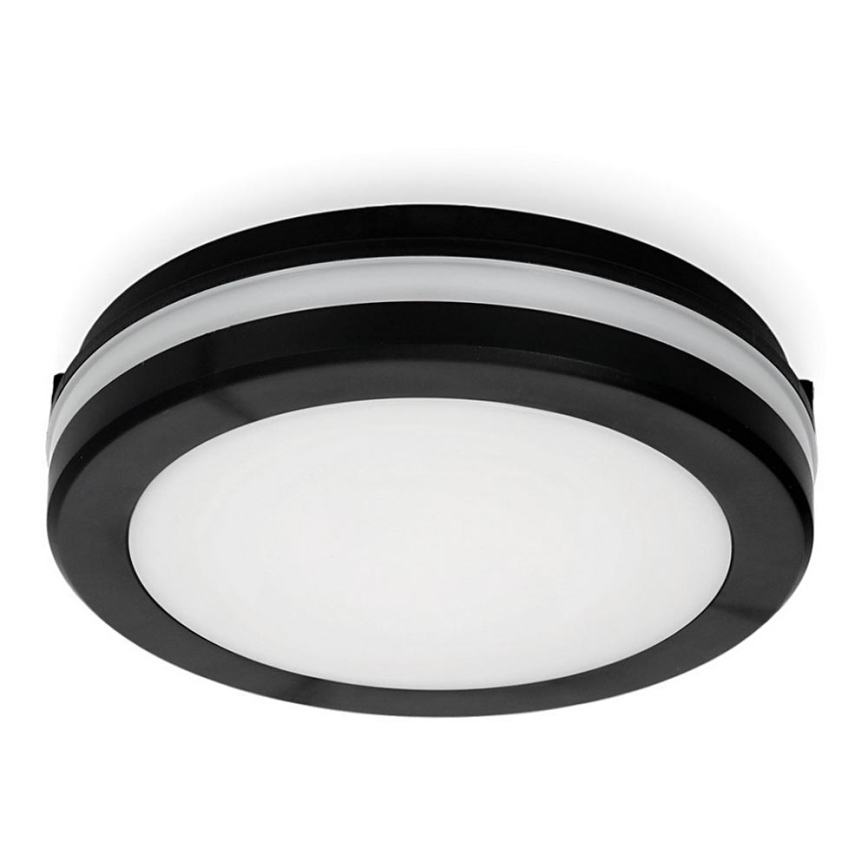 Plafoniera LED da bagno LED/12W/230V 3000/4000/6500K IP65 diametro 20 cm nero