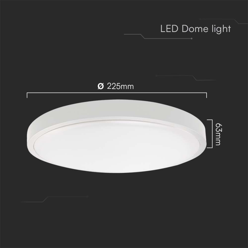 Plafoniera LED da bagno LED/18W/230V 3000K IP44 bianco