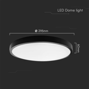 Plafoniera LED da bagno LED/24W/230V 3000K IP44 nero