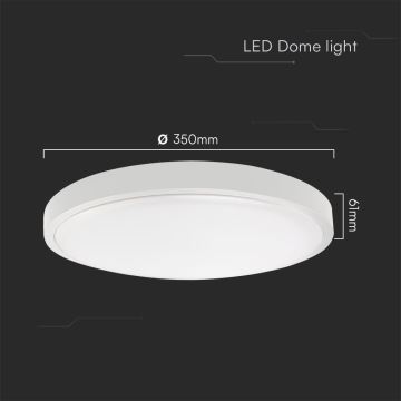 Plafoniera LED da bagno LED/36W/230V IP44 6500K diametro 35 cm bianco