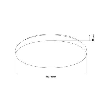 Plafoniera LED da bagno PIRIUS LED/12W/230V diametro 28 cm IP44