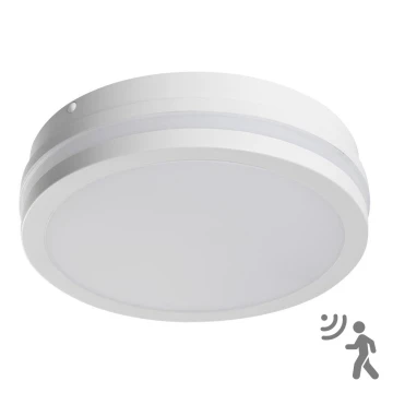 Plafoniera LED da esterno con sensore BENO LED/18W/230V 4000K bianca IP54