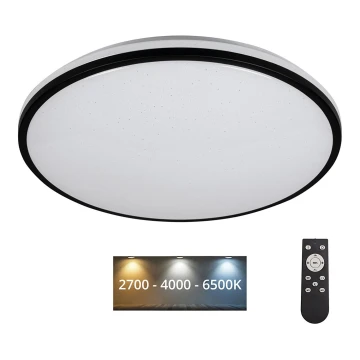 Plafoniera LED dimmerabile ARVOS LED/37W/230V nero + telecomando
