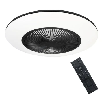 Plafoniera LED dimmerabile con ventilatore ARIA LED/38W/230V nero/bianco + telecomando