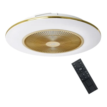 Plafoniera LED dimmerabile con ventola ARIA LED/38W/230V 3000-6000K oro + telecomando