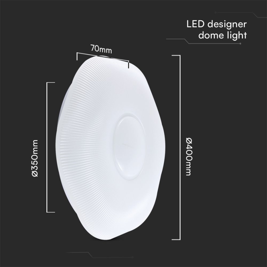 Plafoniera LED dimmerabile LED/40W/230V 3000-6500K 40 cm bianco + telecomando