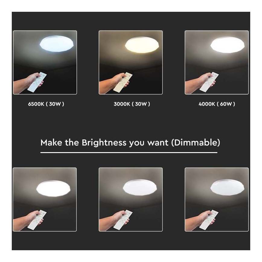 Plafoniera LED dimmerabile LED/40W/230V 3000K/4000K/6500K + tc