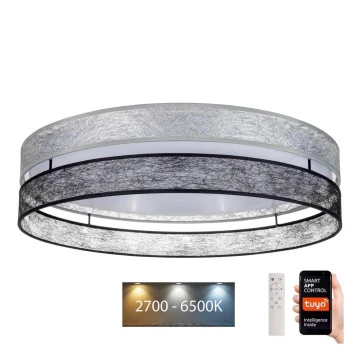 Plafoniera LED dimmerabile LIMA LED/36W/230V 2700-6500K Wi-Fi Tuya + telecomando nero/argento