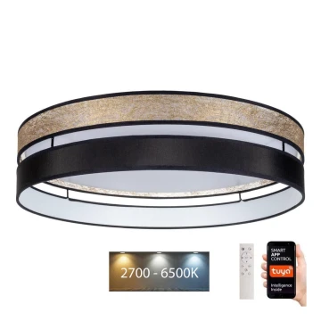 Plafoniera LED dimmerabile LIMA LED/36W/230V 2700-6500K Wi-Fi Tuya + telecomando oro/nero