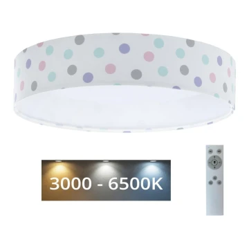 Plafoniera LED dimmerabile SMART GALAXY KIDS LED/24W/230V 3000-6500K punti colorati + telecomando