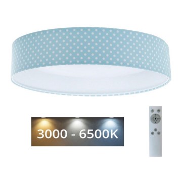 Plafoniera LED dimmerabile SMART GALAXY KIDS LED/24W/230V 3000-6500K punti turchese/bianco + telecomando