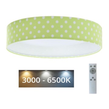 Plafoniera LED dimmerabile SMART GALAXY KIDS LED/24W/230V 3000-6500K punti verde/bianco + telecomando