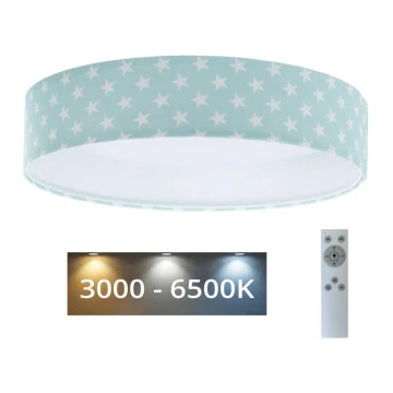 Plafoniera LED dimmerabile SMART GALAXY KIDS LED/24W/230V 3000-6500K stelle verde/bianco + telecomando