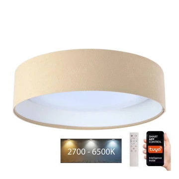 Plafoniera LED dimmerabile SMART GALAXY LED/36W/230V d. 55 cm 2700-6500K Wi-Fi Tuya beige/bianco + telecomando