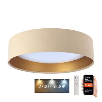 Plafoniera LED dimmerabile SMART GALAXY LED/36W/230V d. 55 cm 2700-6500K Wi-Fi Tuya beige/oro + telecomando