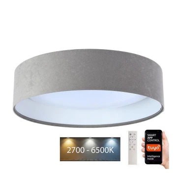 Plafoniera LED dimmerabile SMART GALAXY LED/36W/230V d. 55 cm 2700-6500K Wi-Fi Tuya grigio/bianco + telecomando