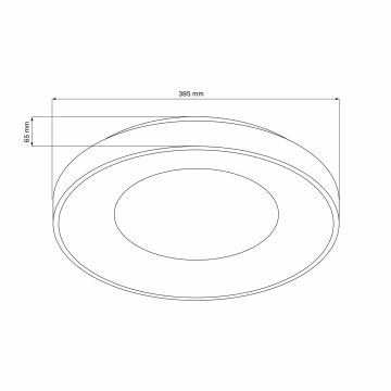 Plafoniera LED dimmerabile da bagno WITOLD LED/48W/230V 3000-6000K IP44 + telecomando