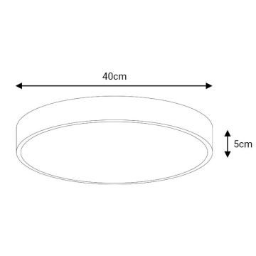 Plafoniera LED FELIZ LED/40W/230V 4000K diametro 40 cm nero