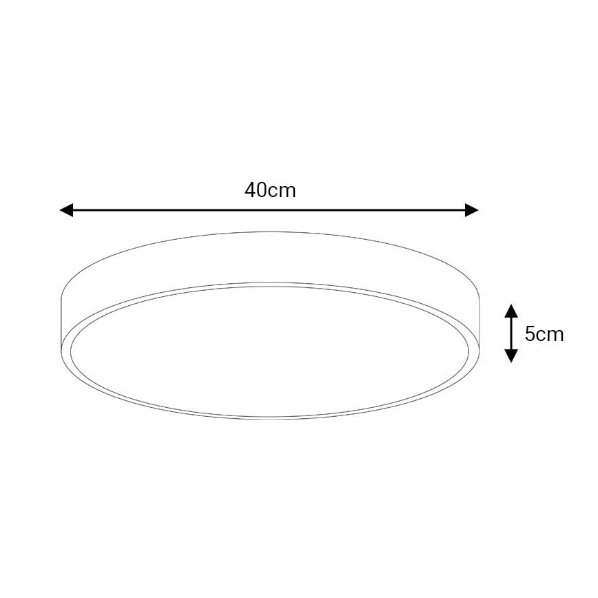 Plafoniera LED FELIZ LED/40W/230V 4000K diametro 40 cm nero