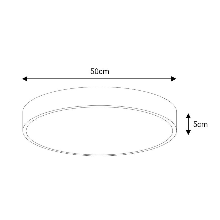 Plafoniera LED FELIZ LED/50W/230V 4000K diametro 50 cm nero