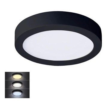 Plafoniera LED LED/12W/230V 3000/4000/6000K nero rotondo