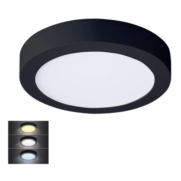 Plafoniera LED LED/18W/230V 3000/4000/6000K nero rotondo
