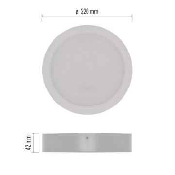 Plafoniera LED LED/24W/230V diametro 22 cm bianco