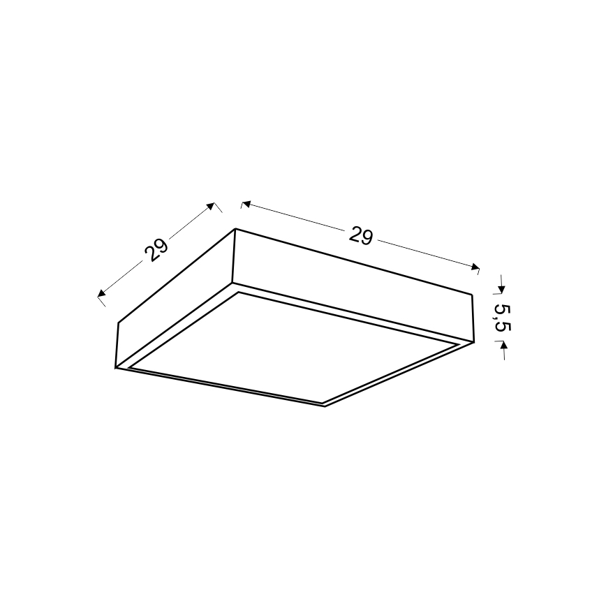 Plafoniera LED LUX LED/16W/230V bianco