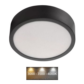 Plafoniera LED NEXXO LED/12,5W/230V 3000/3500/4000K d. 17 cm nero