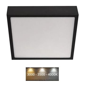 Plafoniera LED NEXXO LED/21W/230V 3000/3500/4000K 22,5x22,5 cm nera