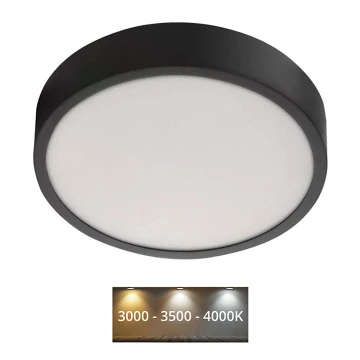 Plafoniera LED NEXXO LED/21W/230V 3000/3500/4000K d. 22,5 cm nero