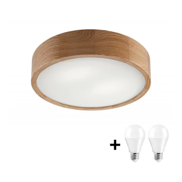 Plafoniera LED ROVERE 2xE27/10W/230V rovere d. 37 cm