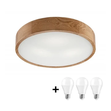 Plafoniera LED ROVERE 3xE27/10W/230V rovere d. 47 cm