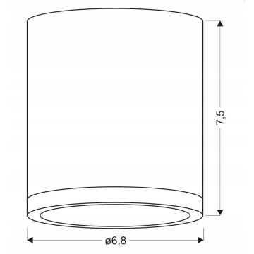 Plafoniera LED TUBA LED/5W/230V bianco/beige