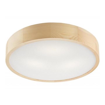 Lindby Mirren plafoniera LED legno Ø39,5cm smart