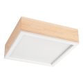 Plafoniera NATURAL SQUARE 2xE27/15W/230V 31x31 cm pino/bianco