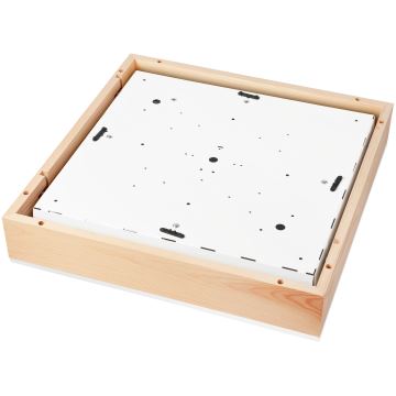 Plafoniera NATURAL SQUARE 4xE27/15W/230V 48x48 cm pino/bianco