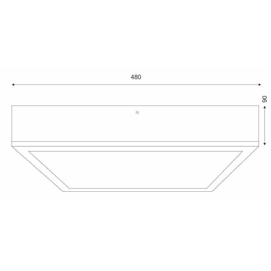 Plafoniera NATURAL SQUARE 4xE27/15W/230V 48x48 cm pino/bianco