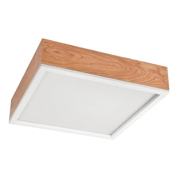 Plafoniera OAK SQUARE 4xE27/15W/230V 39x39 cm quercia/bianco