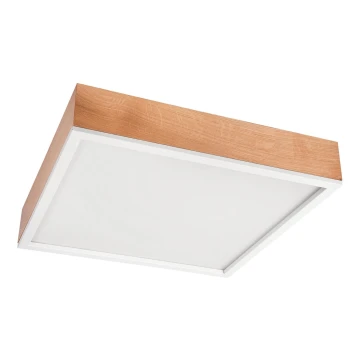 Plafoniera OAK SQUARE 4xE27/15W/230V 48x48 cm quercia/bianco