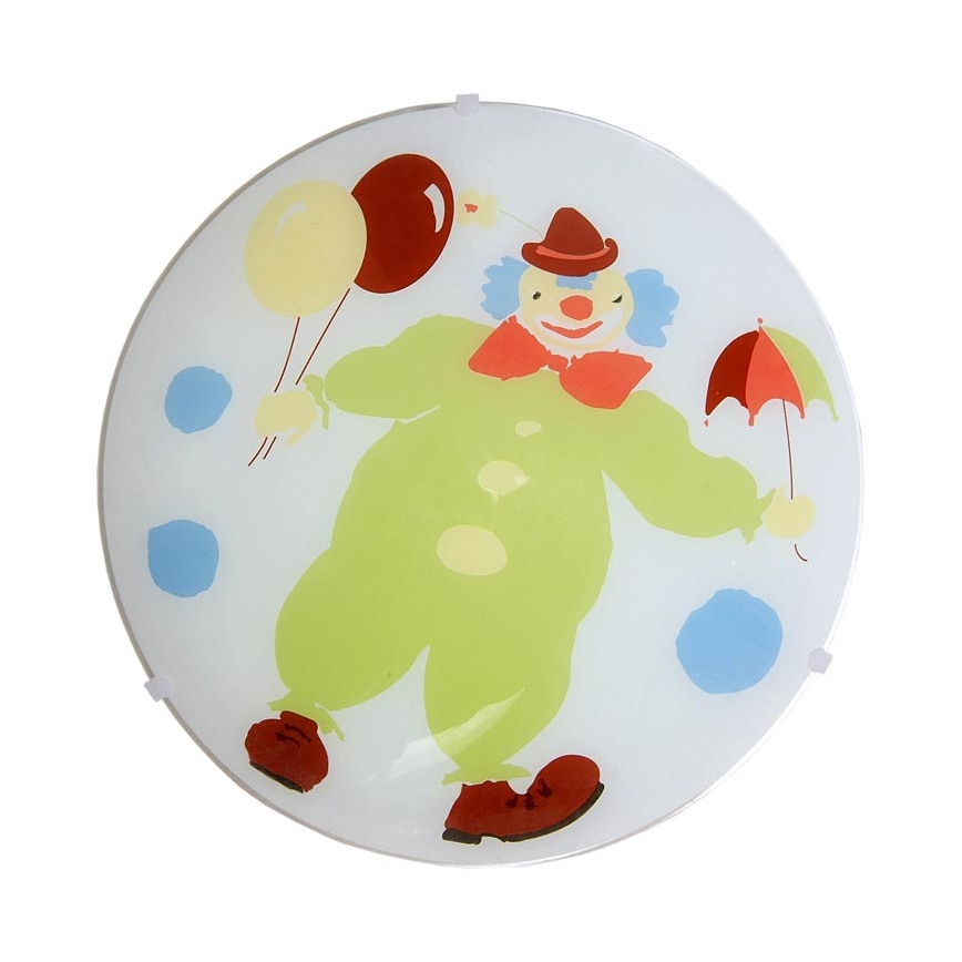 Plafoniera per bambini CLOWN 1xE27/60W/230V diametro 300 mm