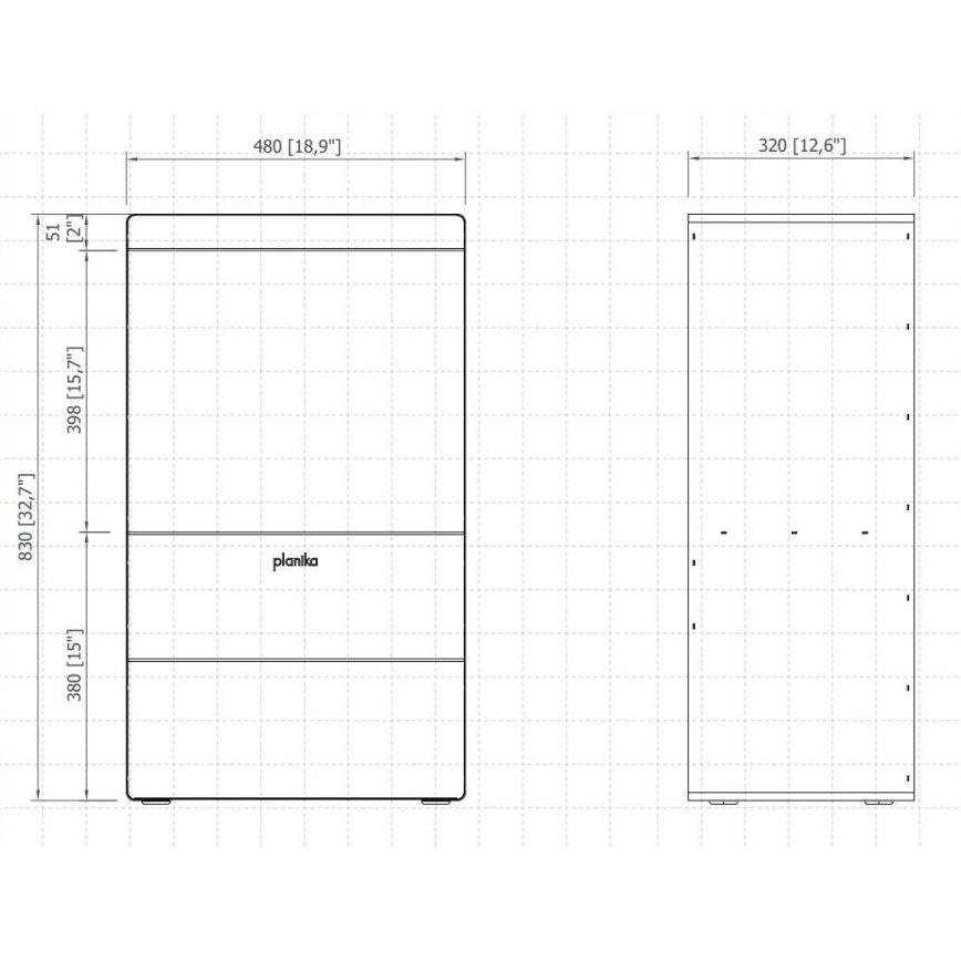 Planika - Camino a vapore acqueo con telecomando 83x48 cm 125W/230V nero