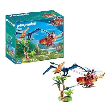 Playmobil - Set da costruzione per bambini elicottero con Pterodattilo 39 pz